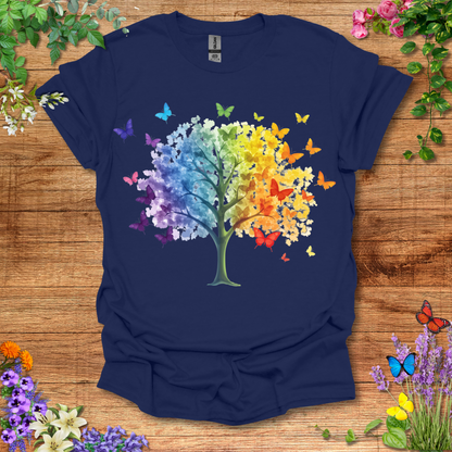 #198 Tree & Butterfly T-Shirt