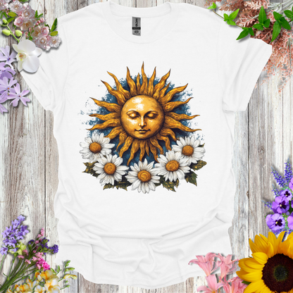 #236 Sunface & Flowers T-Shirt