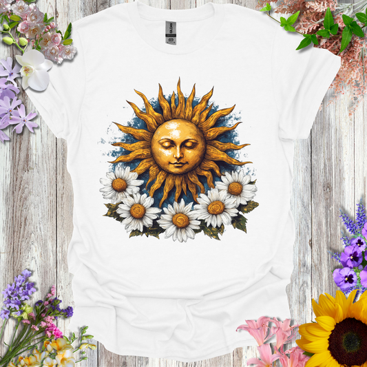 #236 Sunface & Flowers T-Shirt