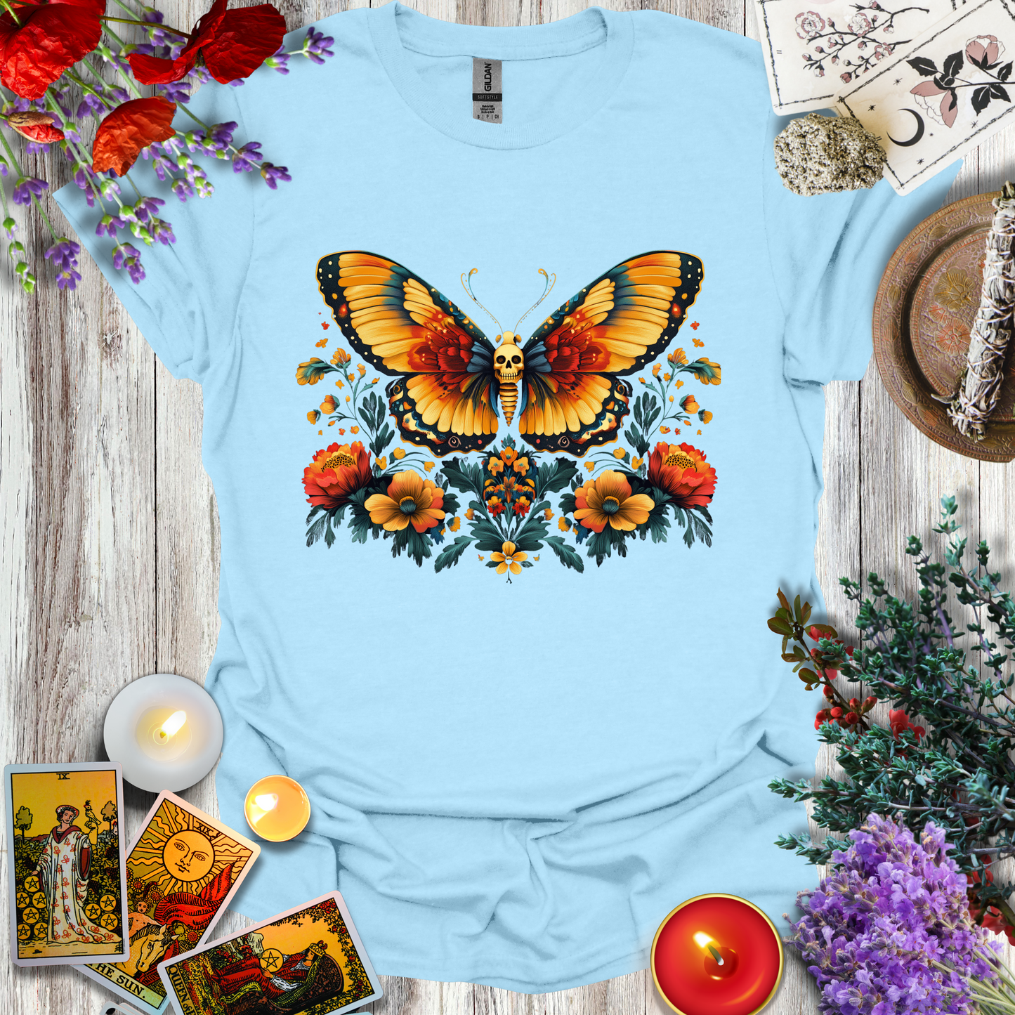 #54 Death Head Butterfly T-Shirt