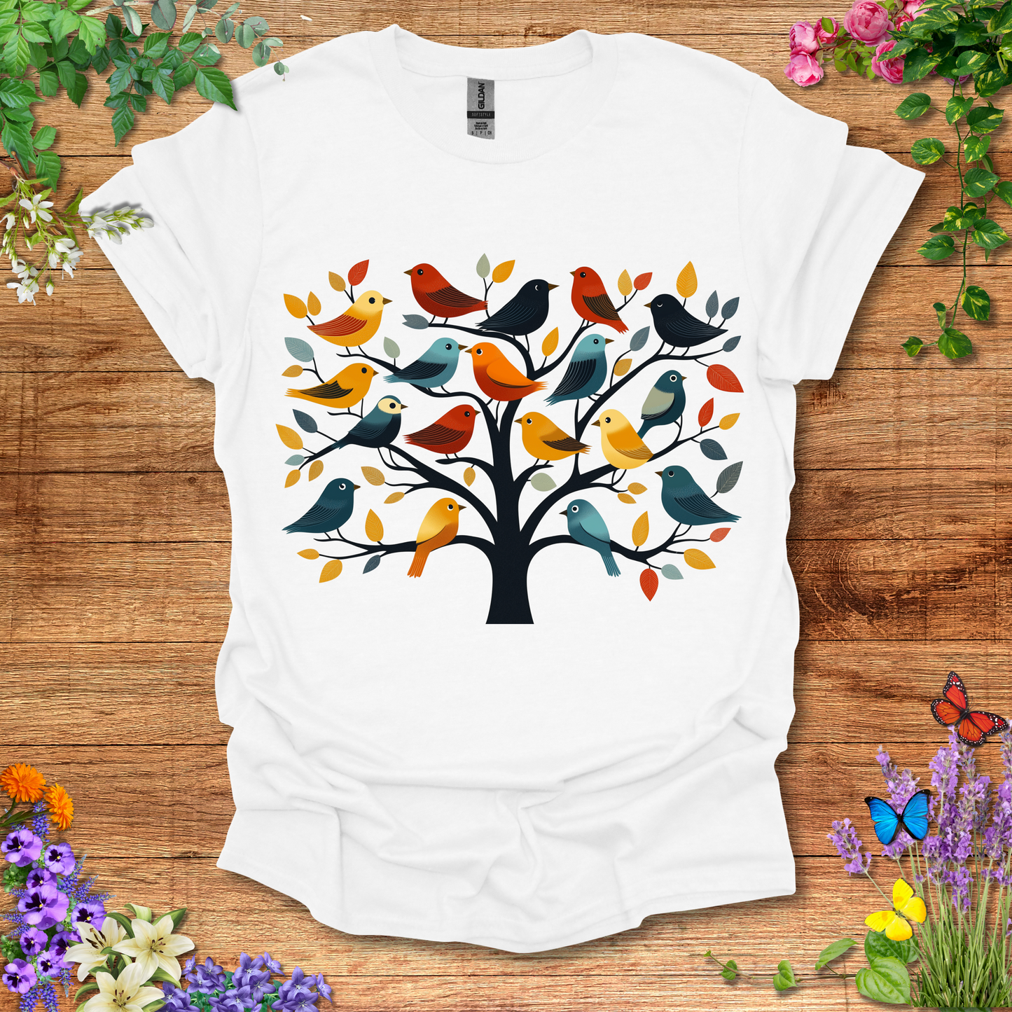 #214 Tree Birds T-Shirt