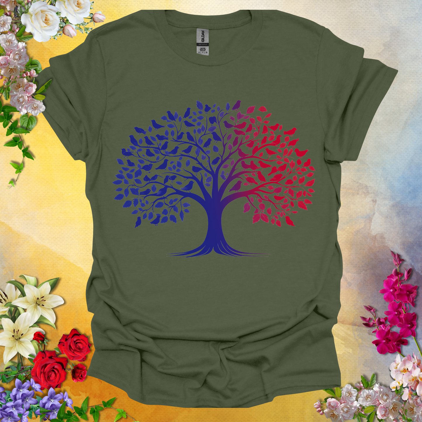 #200 Tree Birds T-Shirt