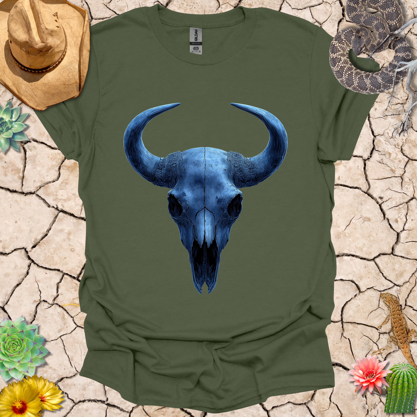 #50 Blue Buffalo Head T-Shirt