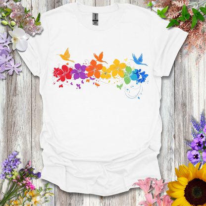 #245 Floral Birds T-Shirt