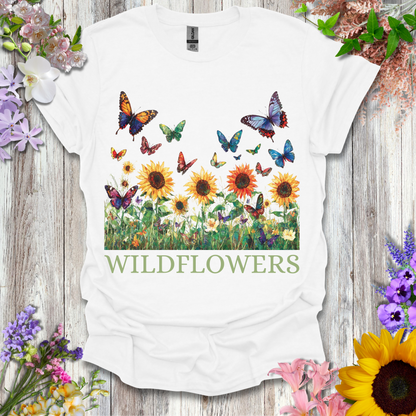 #46 Butterfly WildFlowers T-Shirt