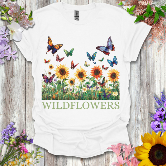 #46 Butterfly WildFlowers T-Shirt