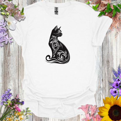 #85 Floral Cat T-Shirt