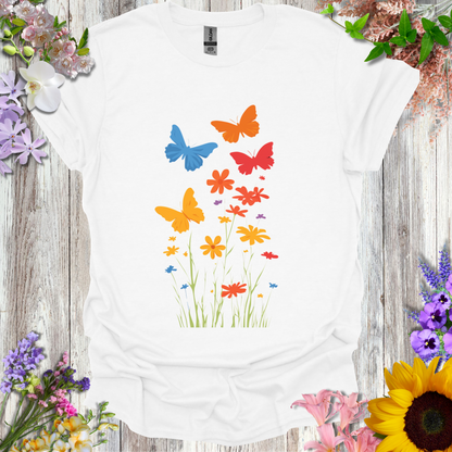 #231 Butterflies & Flowers T-Shirt