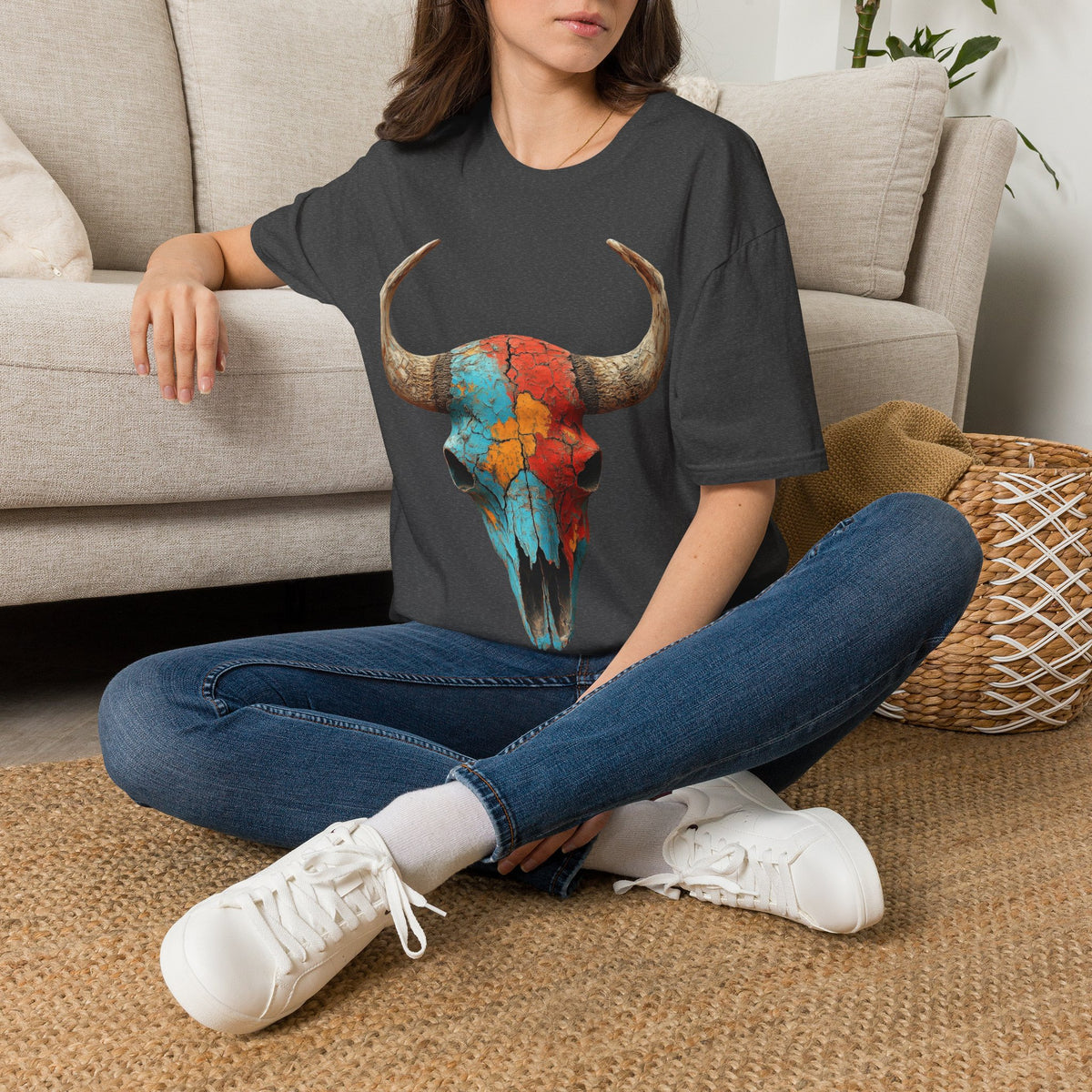 Painted Buffalo Skull T-Shirt
